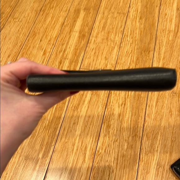 Prada Saffiano Triangle Flap Wallet Black - Picture 8 of 10